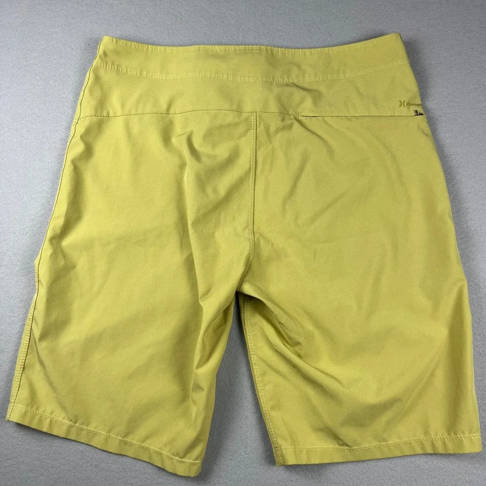 Hurley Phantom Board Shorts Mens 28 Yellow Green Chartreuse Stretch Swim Trunks